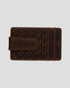 Flag Man Money Clip Wallet - Glove Leather