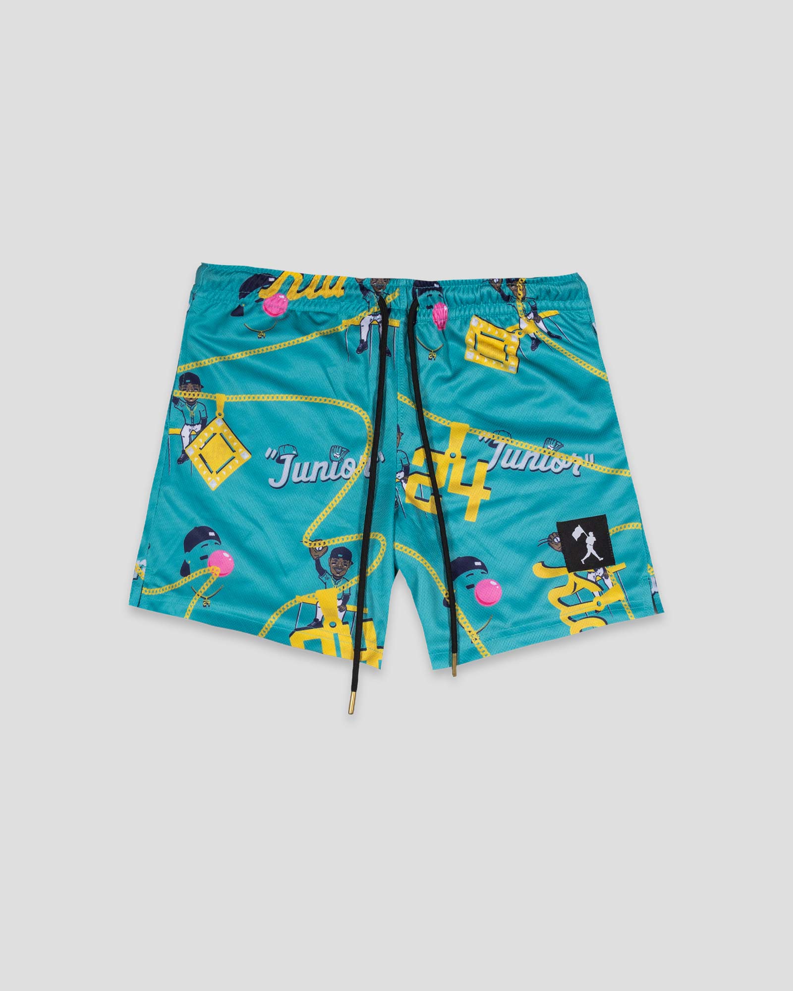 【mnem】Stud Terry Color Matching Shorts Ken Griffey Jr. Diamond Air Mesh Shorts - Youth