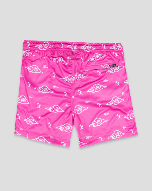 Kumo (Cloud) Anime Diamond Air Mesh Shorts Pink - Baseballism Online