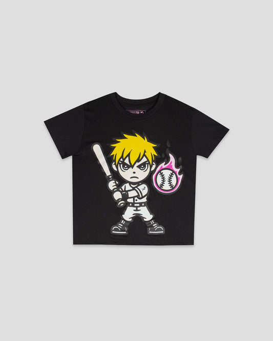 Yakyu Anime Energy Blast T-Shirt (Black) - Youth - Baseballism Online