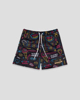 Big League Dreamer Diamond Air Mesh Shorts (Black) - Youth