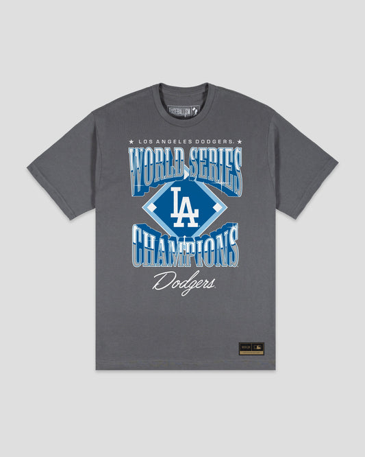 Los Angeles Dodgers Retro World Series Champs 2025 Away T-Shirt (PREORDER SHIP DATE 1/1/2026)