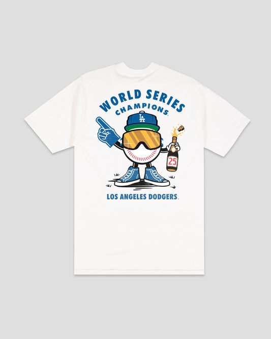 Los Angeles Dodgers World Series Champagne Shower T-Shirt (PREORDER SHIP DATE 1/1/2026)