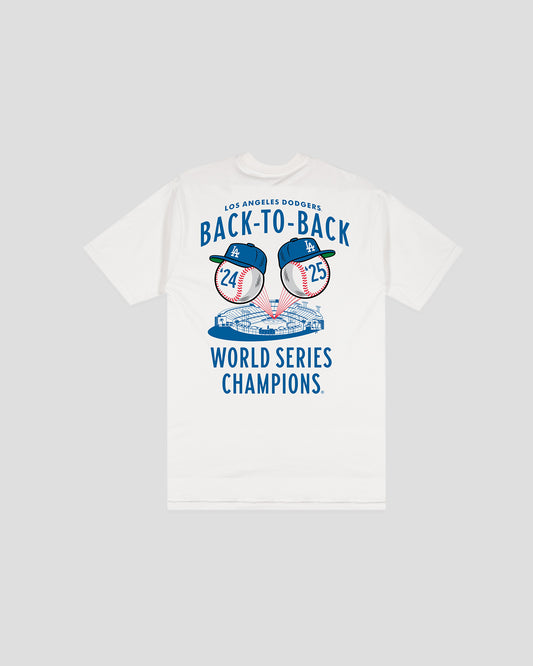 Back to Back Jacks World Series Champs 2024-25 Youth T-Shirt - Los Angeles Dodgers (PREORDER)
