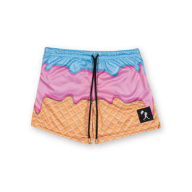 Frozen Treats Ice Cream Sundae Diamond Air Mesh Shorts - Youth