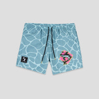 Shark Attack Swim Trunks (Clear Water) - Youth