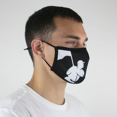 Flag Man (Black) Fashion Mask - Unisex