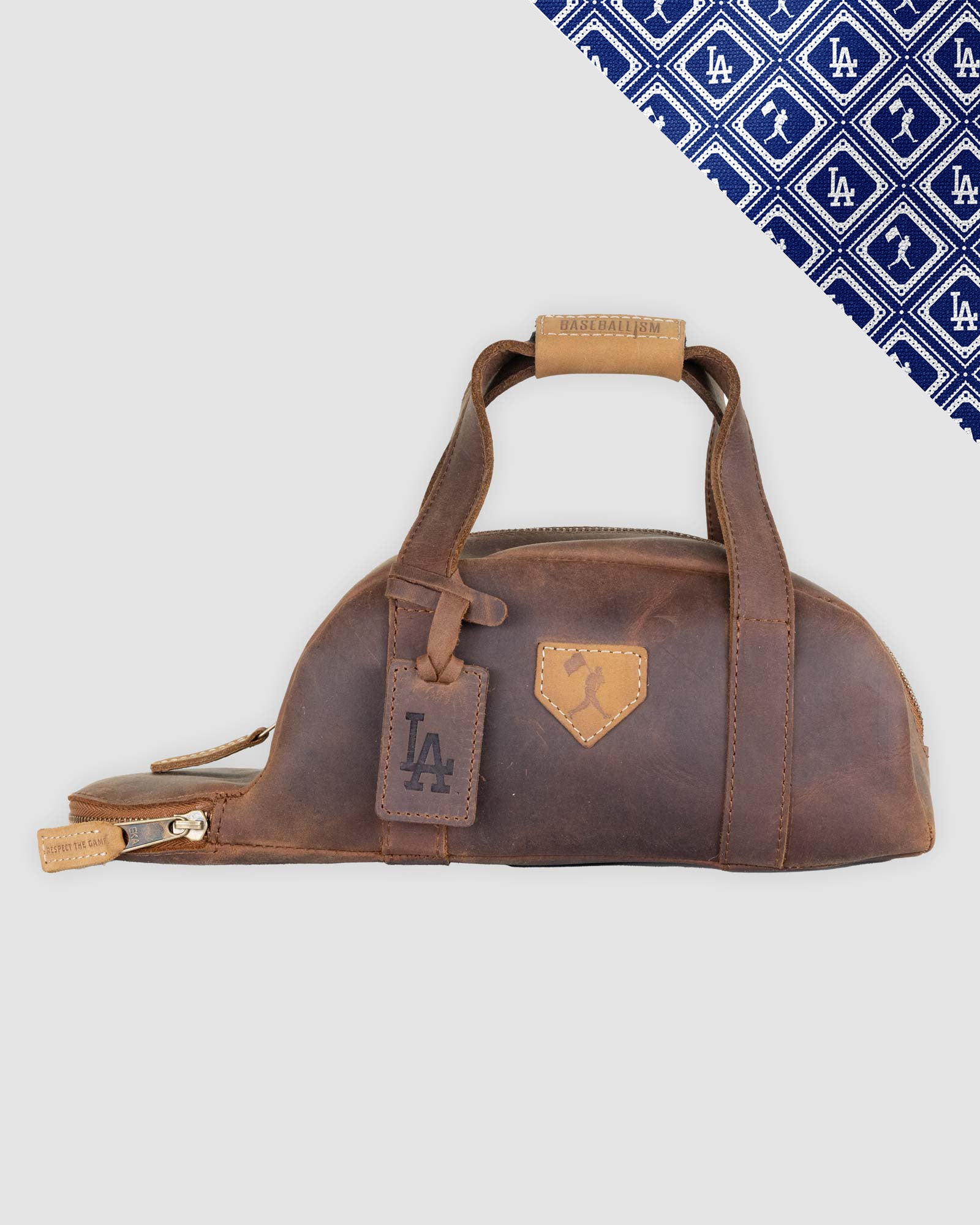 Glove Leather Toiletry Bat Bag Los Angeles Dodgers Baseballism