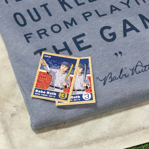 Lanzamiento del paquete de tela y cartón Baseballism x Babe Ruth