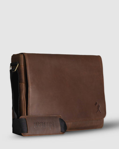 Mathewson Glove Leather Messenger Bag - Pine Tar Brown - Baseballism Online