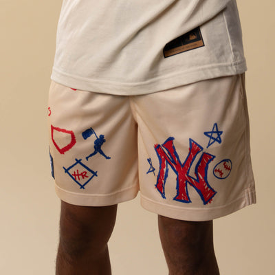 Crayon Series Diamond Air Mesh Shorts - New York Yankees