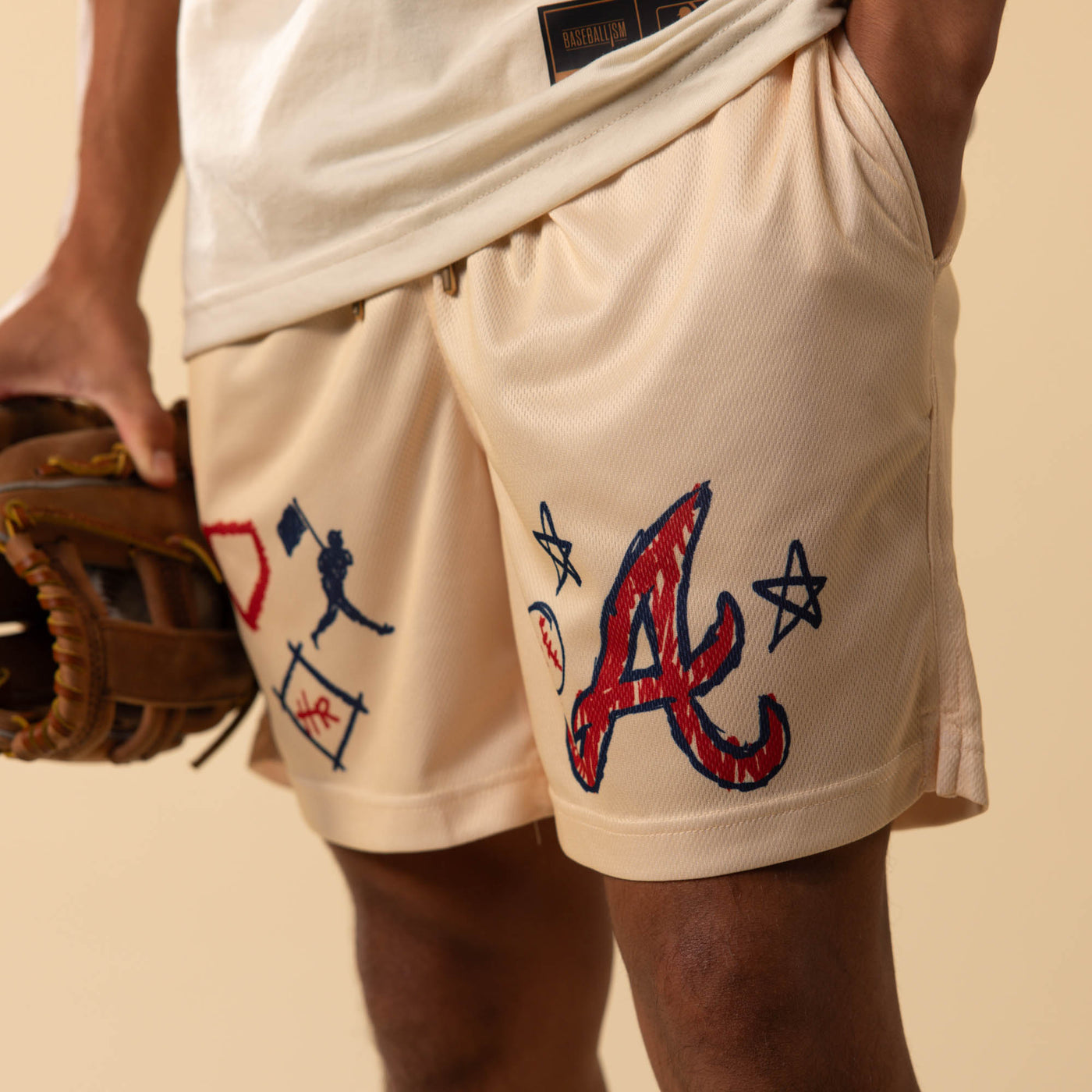 Crayon Series Diamond Air Mesh Shorts - Atlanta Braves