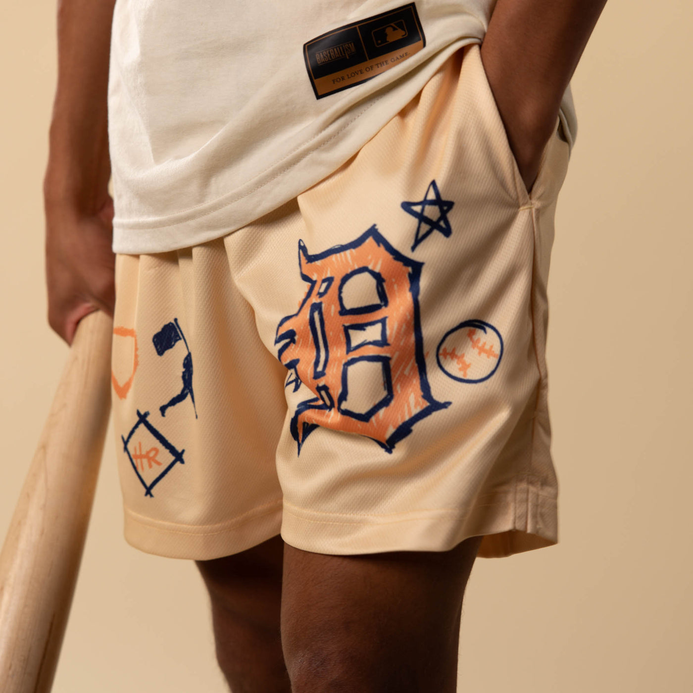 Crayon Series Diamond Air Mesh Shorts - Detroit Tigers