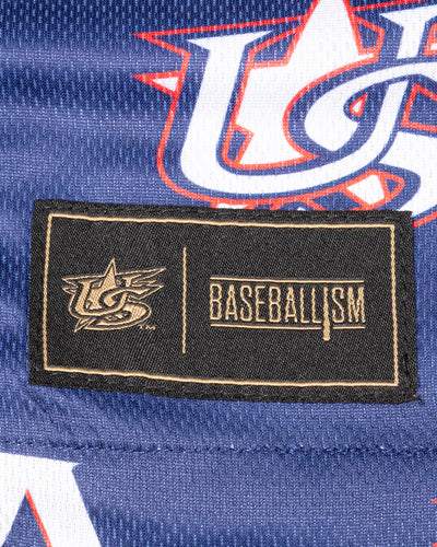 USA Pattern Diamond Air Mesh Shorts (Navy) - Baseballism x USA Baseball