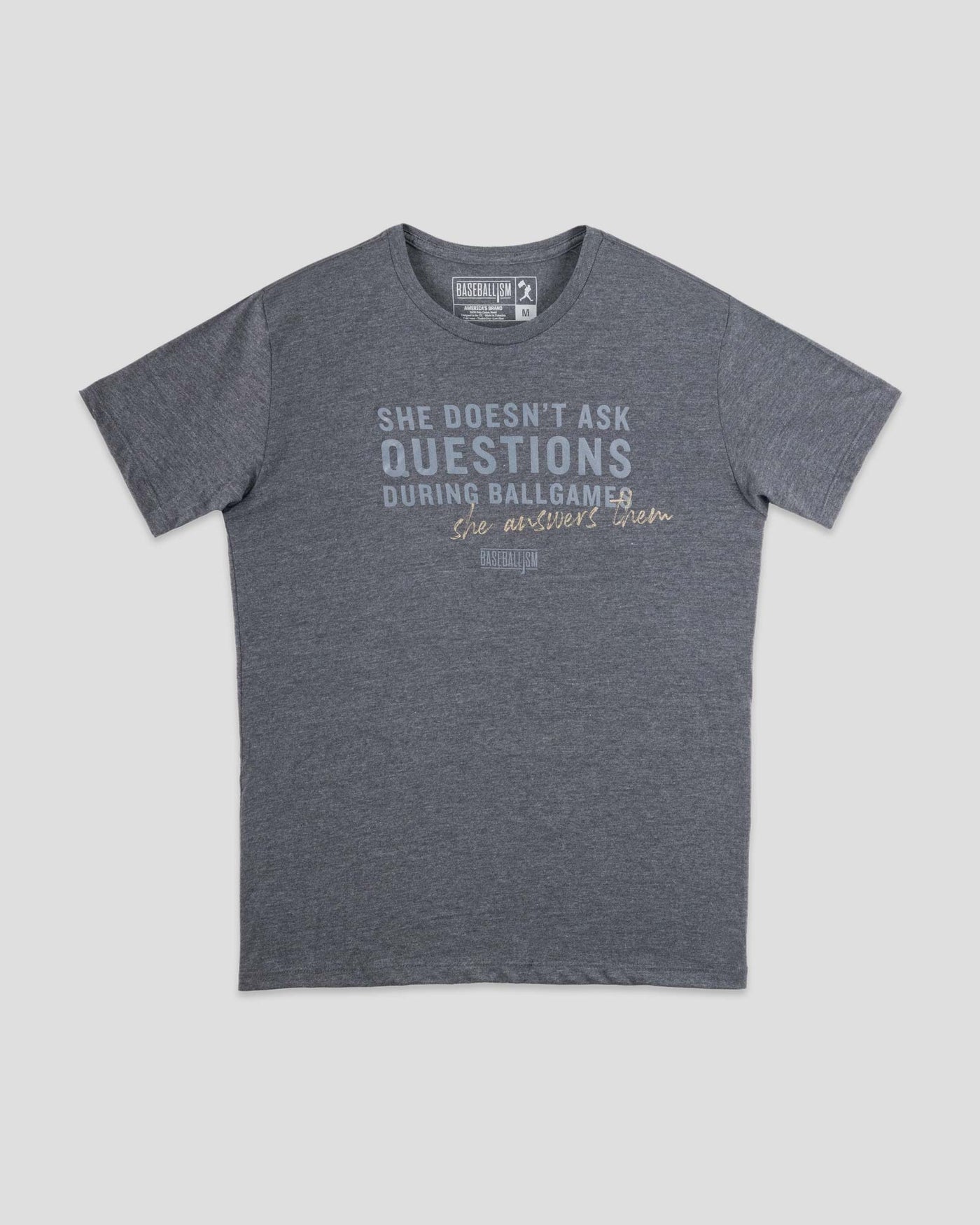 She Answers Them - Warm-up Tee - Baseballism Online
