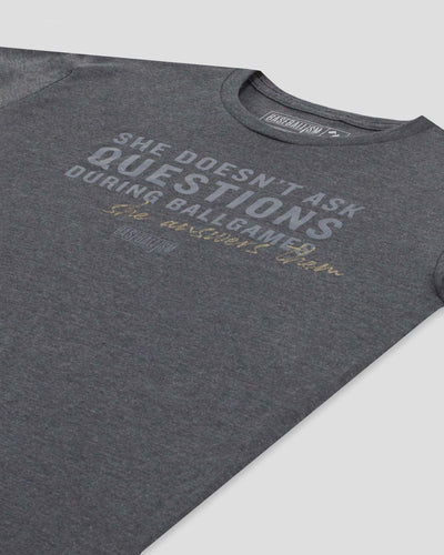 She Answers Them - Warm-up Tee - Baseballism Online