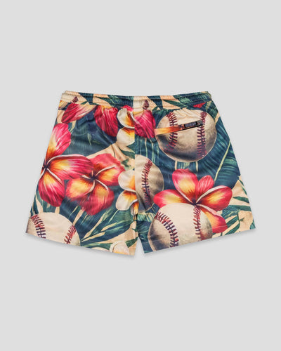 Aloha Ball Diamond Air Mesh Shorts - Plumeria - Baseballism Online