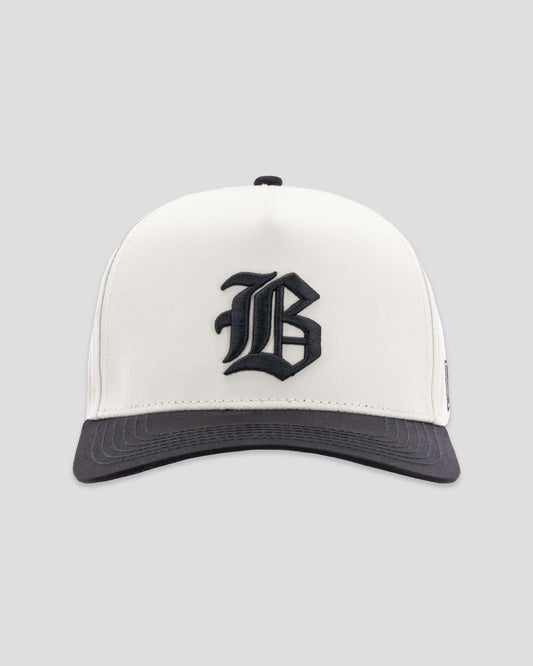 Ballplayer B Five Panel Cap - Cream - Baseballism Online
