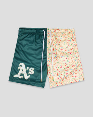 Batter Up Bakery Confetti Cupcake Diamond Air Mesh Shorts - Athletics - Baseballism Online