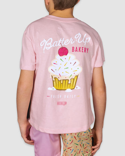 Batter Up Bakery Confetti Cupcake Youth T-Shirt - Baseballism Online