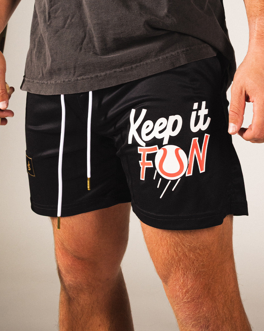 Keep It Fun Diamond Air Mesh Shorts (Black) - Baseballism x Austin Sch