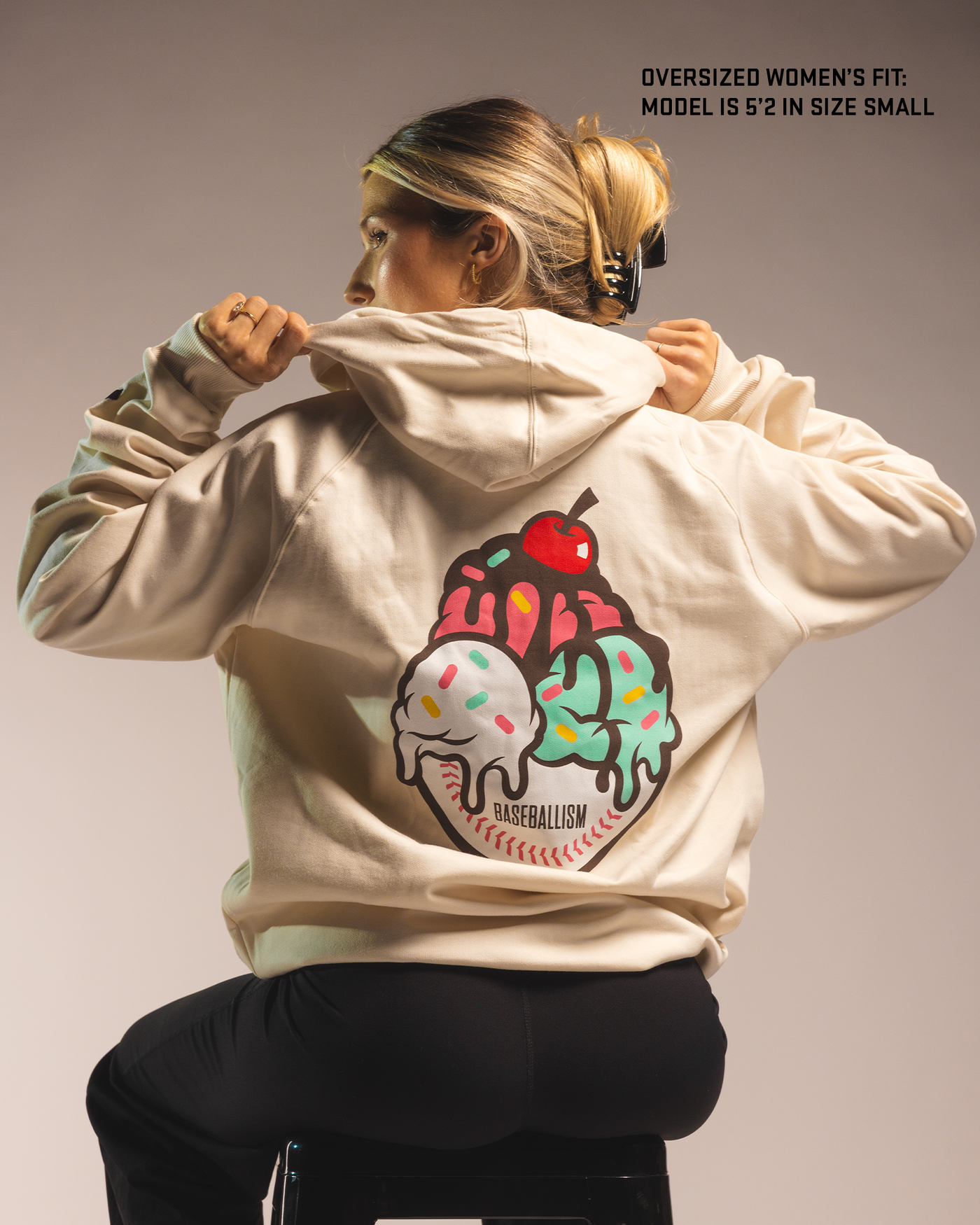 Frozen Treats Ice Cream Sundae Hoodie (Vanilla) | Baseballism Online