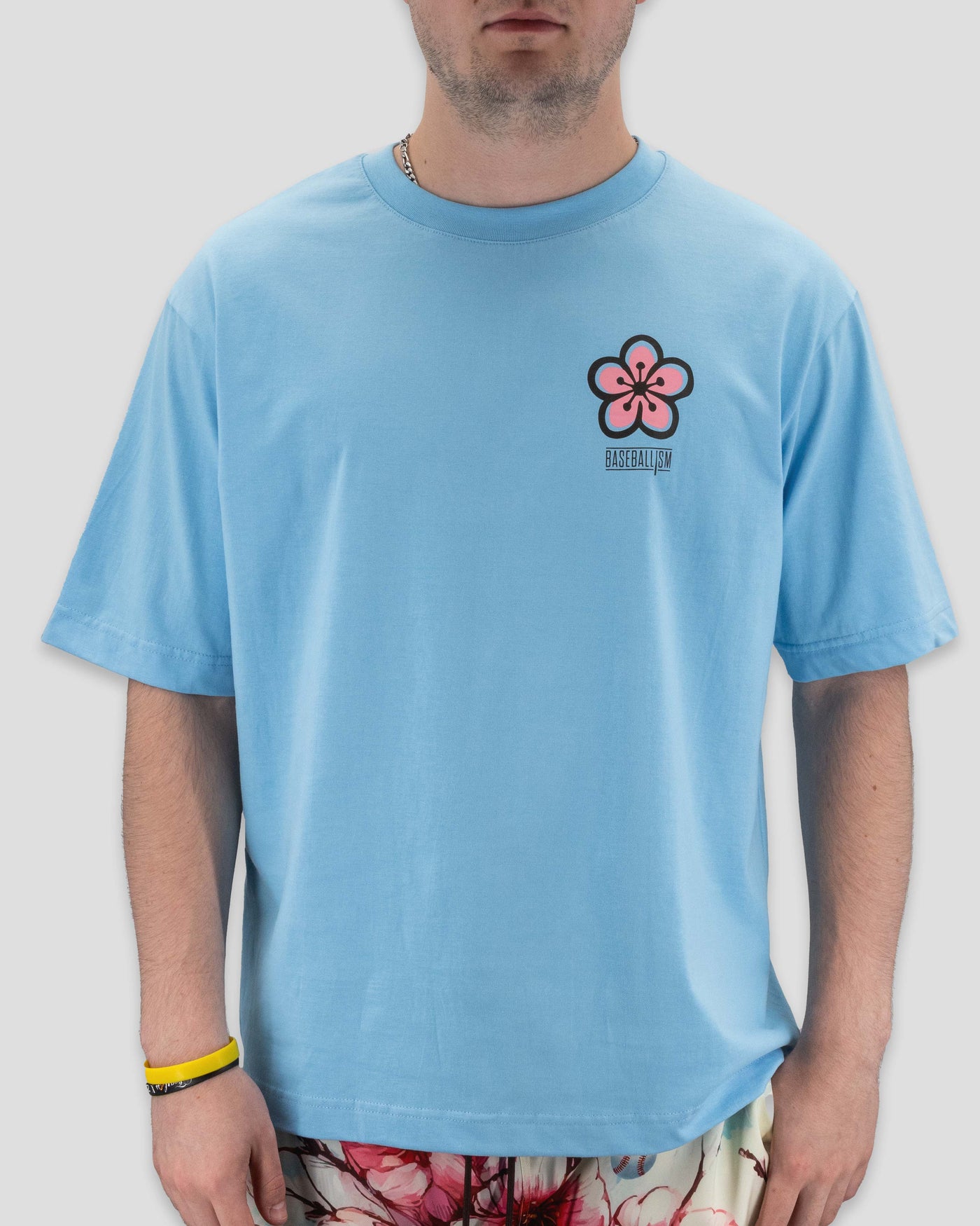 Cherry Blossom Baseball - Diamond Pima Oversized T-Shirt