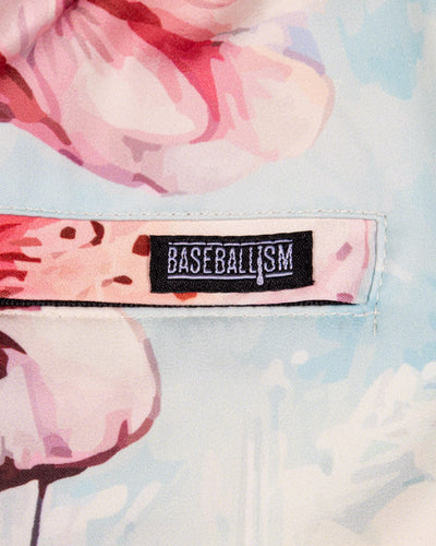 Cherry Blossom Baseball Diamond Lux Satin Shorts - Baltimore Orioles