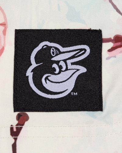 Cherry Blossom Baseball Diamond Lux Satin Shorts - Baltimore Orioles