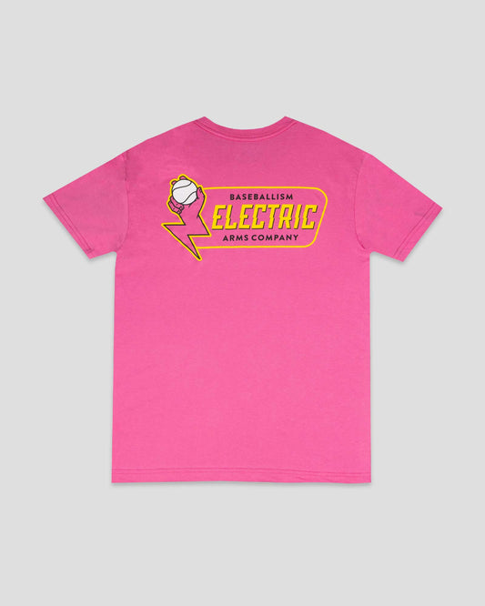 Electric Arms T-Shirt (Pink) - Baseballism Online