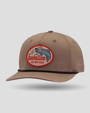 Fishing Club Patch Rope Cap - Brown - Baseballism Online