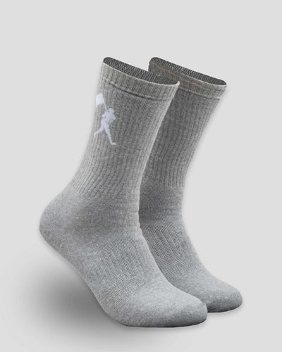 Flag Man Mid-Calf Comfort Socks - Grey - Baseballism Online