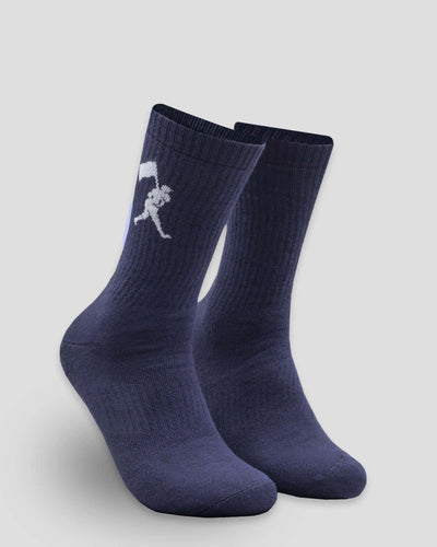 Flag Man Mid-Calf Comfort Socks - Navy - Baseballism Online