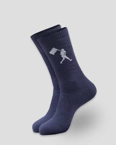Flag Man Mid-Calf Comfort Socks - Navy - Baseballism Online