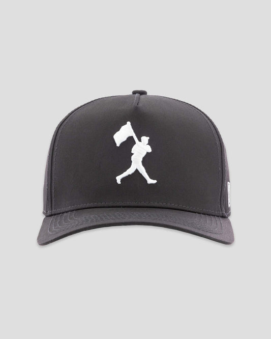 Flag Man Five Panel Cap - Black - Baseballism Online