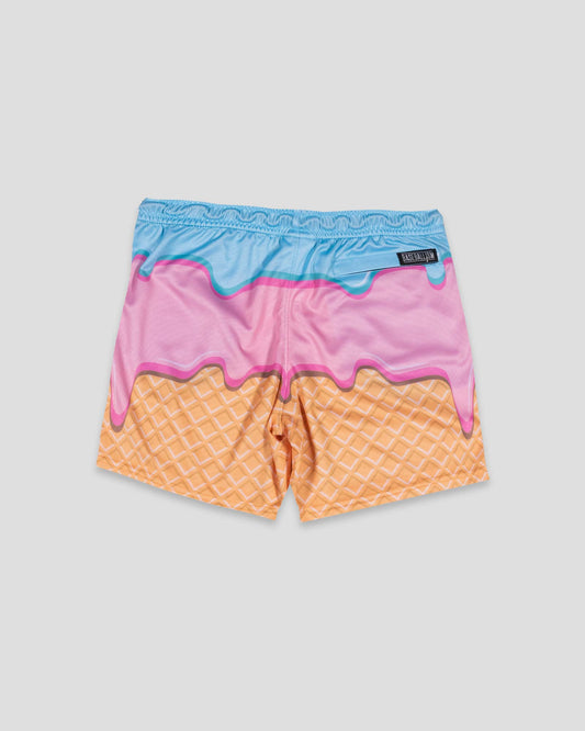 Frozen Treats Ice Cream Sundae Diamond Air Mesh Shorts - Youth - Baseballism Online
