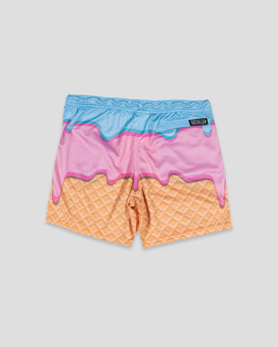 Flag Man Frozen Treats Ice Cream Sundae Diamond Air Mesh Shorts - Youth