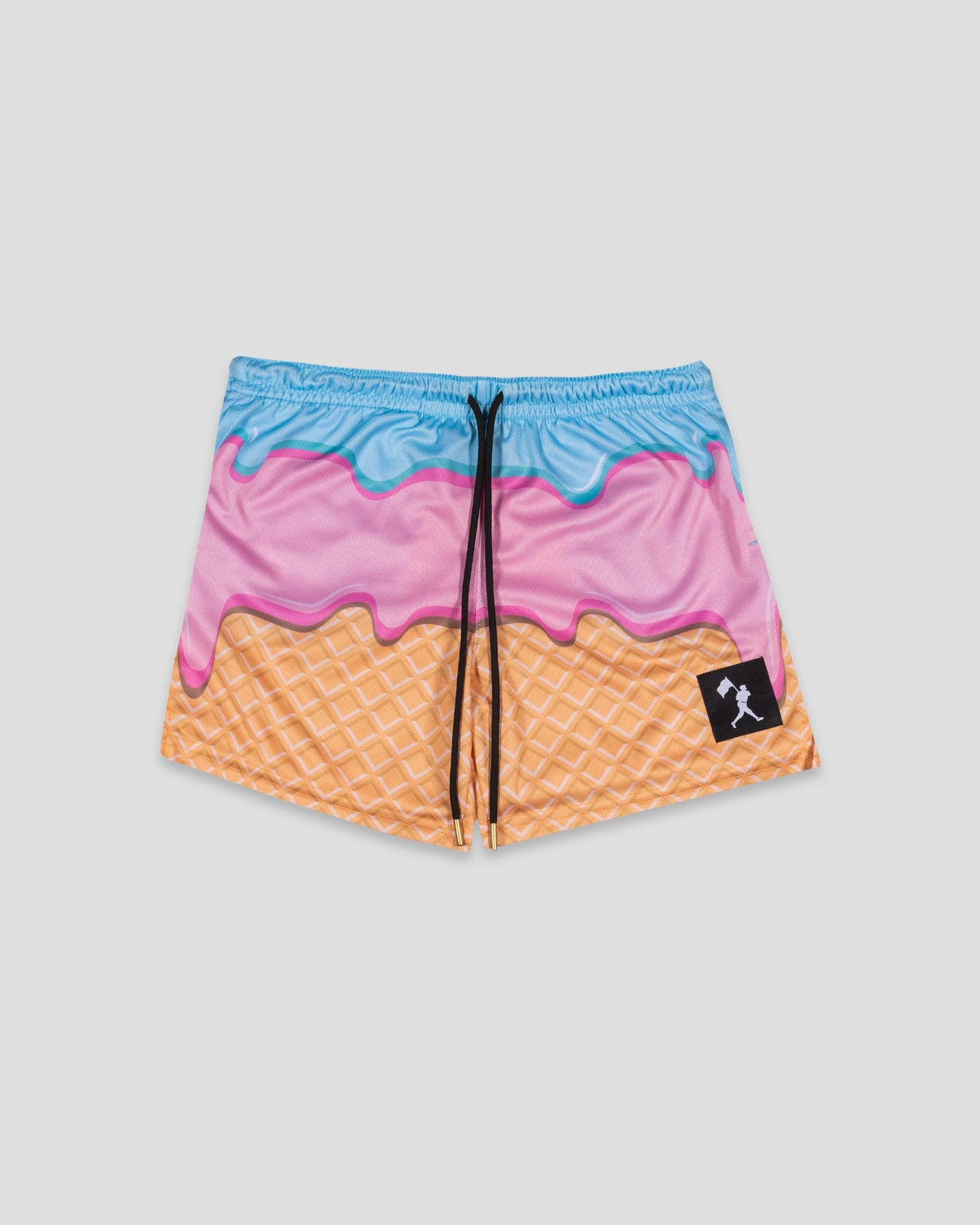 Flag Man Frozen Treats Ice Cream Sundae Diamond Air Mesh Shorts - Youth