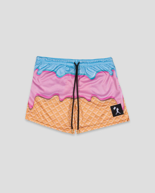 Frozen Treats Ice Cream Sundae Diamond Air Mesh Shorts