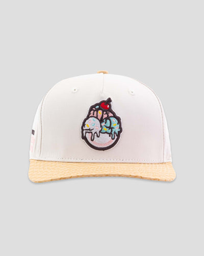 Frozen Treats Ice Cream Sundae Five Panel Cap - Vanilla - Baseballism Online