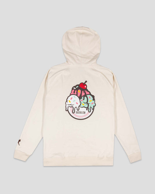 Flag Man Frozen Treats Ice Cream Sundae Hoodie (Vanilla) - Baseballism Online