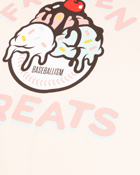 Frozen Treats Ice Cream Sundae Pima Cotton T-Shirt - Vanilla - Baseballism Online