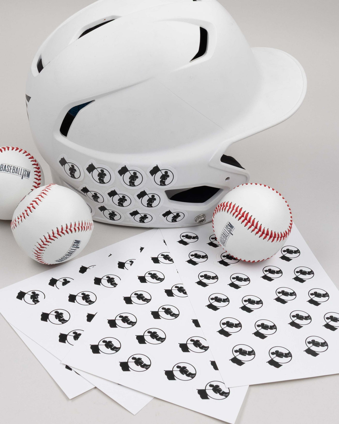 Flag Man Helmet Sticker Pack 2025 - 192 Stickers - Baseballism Online