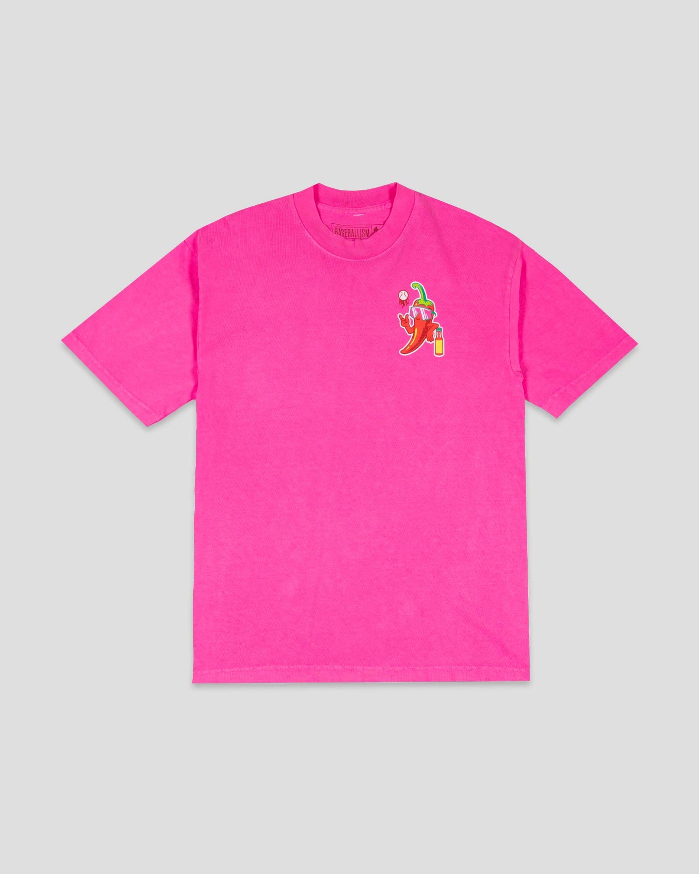 High Heat Hot Sauce Glow in the Dark Oversized T-Shirt (Pink)