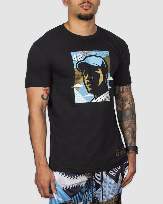 Jackie Robinson Front Page T-Shirt - Baseballism Online