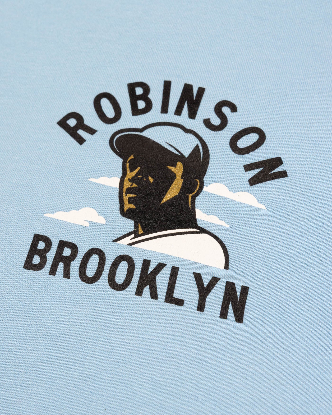 Jackie Robinson Front Page T-Shirt Light Blue - Baseballism Online