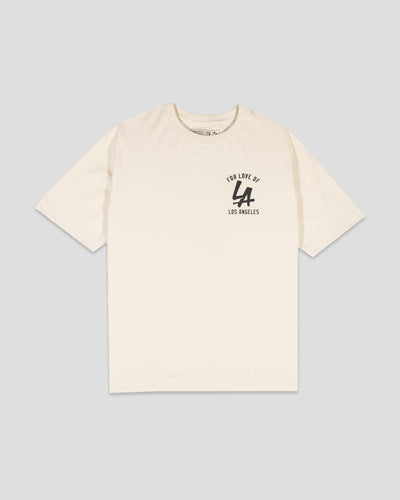 LA Bat Pima Cotton T-Shirt (Cream) - Baseballism Online
