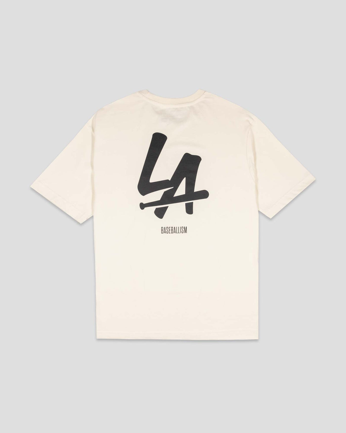 LA Bat Pima Cotton T-Shirt (Cream) - Baseballism Online