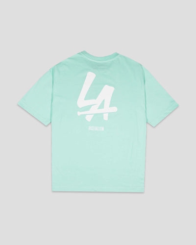 LA Bat Pima Cotton T-Shirt (Mint) - Baseballism Online