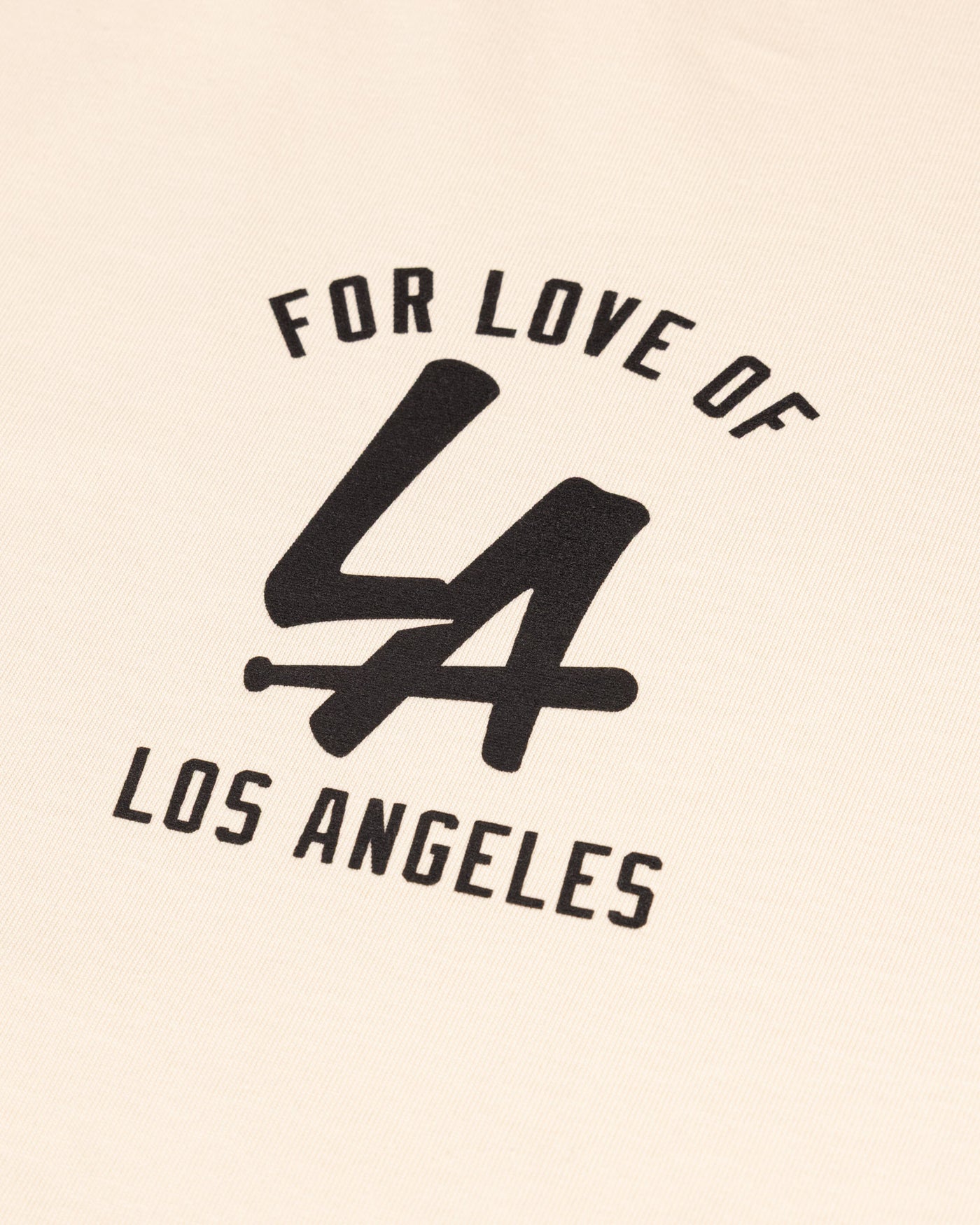 LA Bat Pima Cotton T-Shirt (Cream) - Baseballism Online
